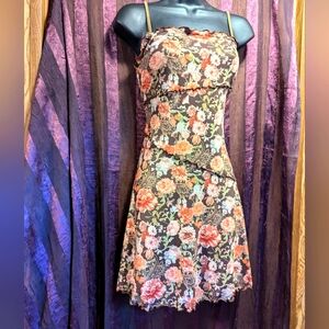 Floral Filigree Fairy Milkmaid Y2K Mesh Dress Free People Urban Club Festival M